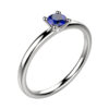 Bague saphir or blanc Candide saphir bleu