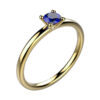 Bague saphir or jaune Candide saphir bleu