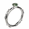 Bague saphir vert or blanc Tivoli 4 griffes