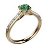 Bague saphir vert or jaune Dana diamant pavé