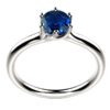 Bague saphir or blanc Clio 6G saphir bleu