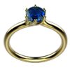Bague saphir or jaune Clio 6G saphir bleu