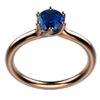 Bague saphir or rose Clio 6G saphir bleu