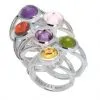 Bague cabochon Quartz rose