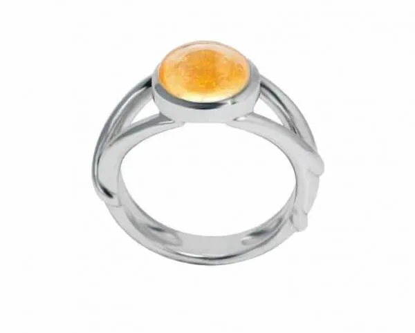 Bague cabochon Citrine