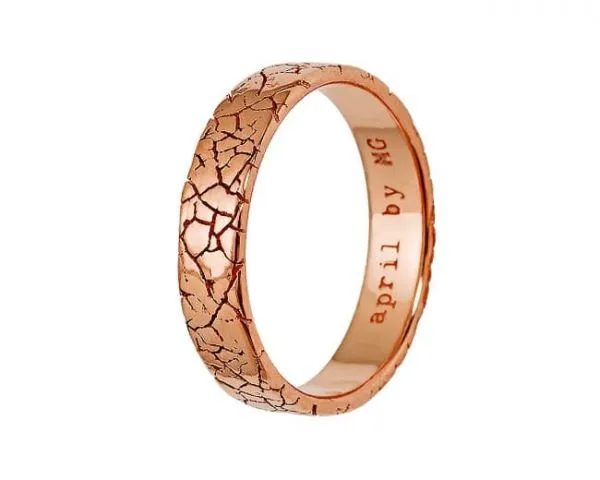 Alliance originale or rose Terres Sauvages ruban