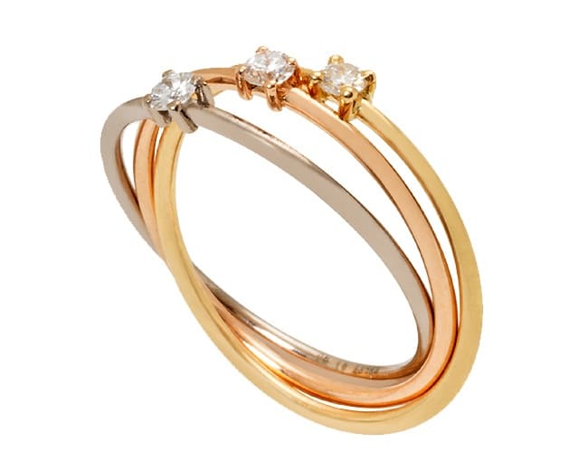 Bague avec hotsell 3 diamants