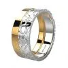 Alliance homme originale 2 ors Terres Sauvages or jaune et blanc