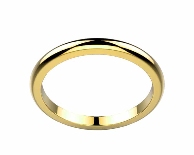 Alliance femme or jaune Candide