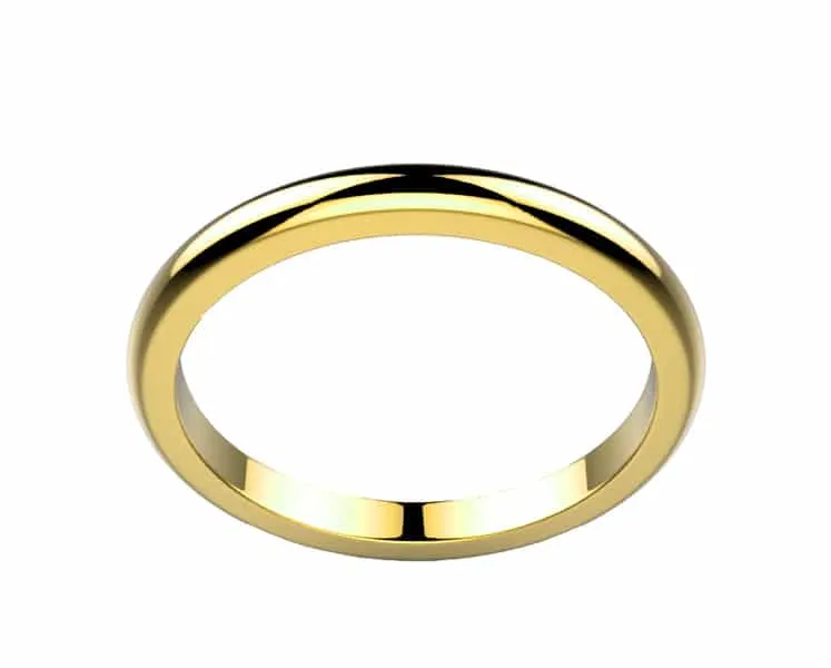 Alliance femme or jaune Candide