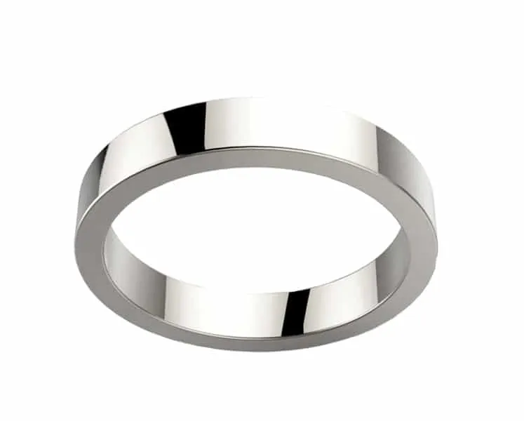 Alliance Homme ruban or blanc Julien
