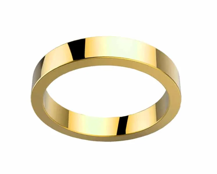 Alliance Homme ruban or jaune Julien