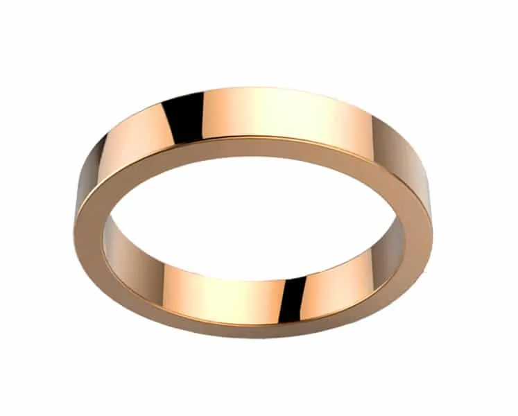 Alliance Homme ruban or rose Julien