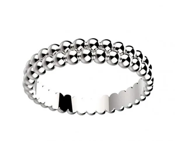 Alliance originale Femme or blanc Comete 2