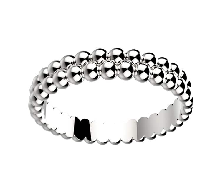 Alliance originale Femme or blanc Comete 2