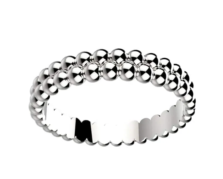 Alliance originale Femme or blanc Comete 2