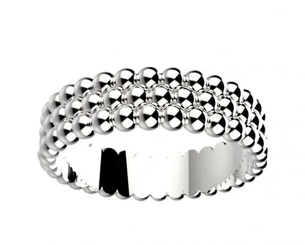 Alliance originale Femme or blanc Comete 3