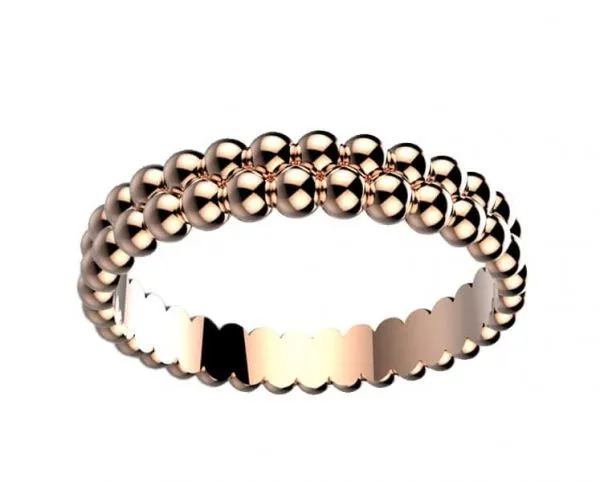 Alliance femme originale or rose Comète 2