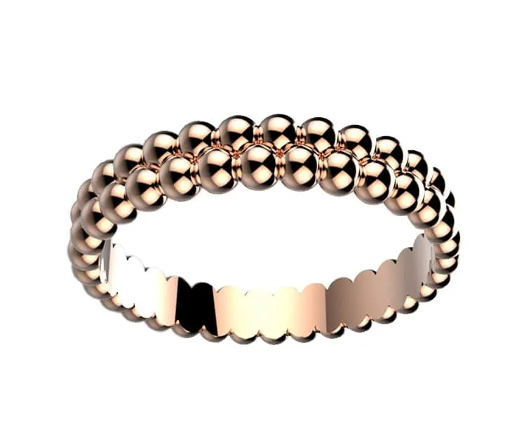 Alliance femme originale or rose Comète 2