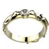 Bague diamant femme originale Tivoli serti clos or jaune