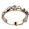 Bague diamant femme originale Tivoli serti clos or rose