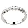 Alliance diamant or blanc Mélusine. 7 diamants 2G