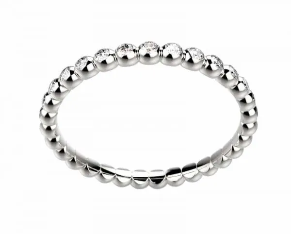 Alliance diamant or blanc Comète