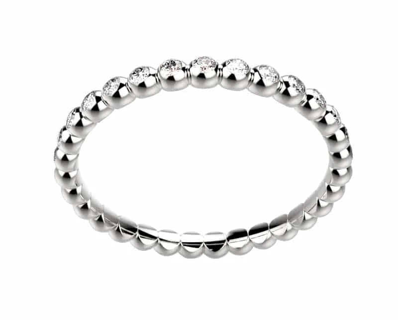 Alliance diamant or blanc Comète