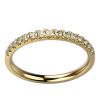 Alliance Diamant femme or jaune Promesse 1/2 tour