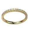 Alliance Diamant femme or jaune Promesse 1/2 tour