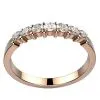 Alliance diamant or rose Mélusine. 7 diamants 2G