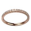 Alliance Diamant femme or rose Promesse 1/2 tour
