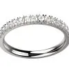 Alliance diamant femme or blanc Ma Première. 17 diamants