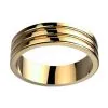 Alliance homme en or jaune modèle Constance 2 sillons