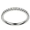 Alliance Diamant femme or blanc Promesse TC