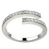 Alliance diamant or blanc Brocéliande spirale