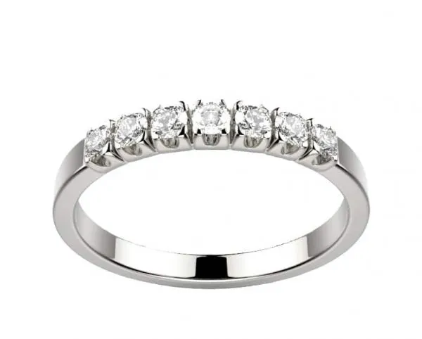 Alliance femme or blanc diamant Morgane
