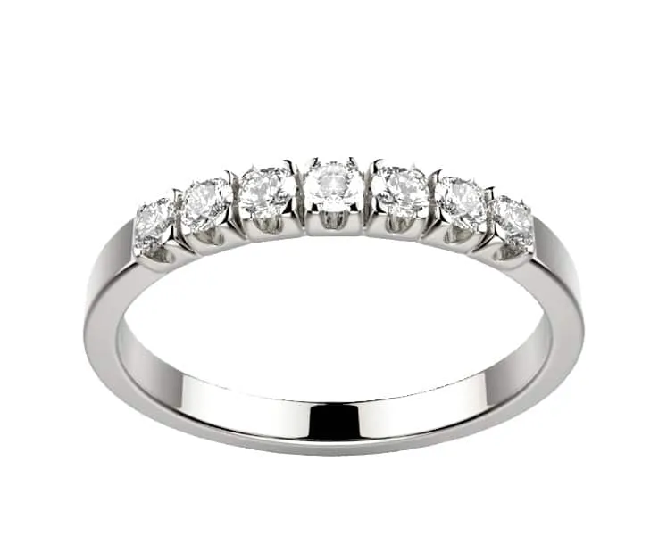 Alliance femme or blanc diamant Morgane