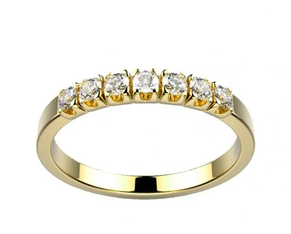 Alliance or jaune diamant Morgane