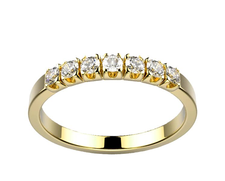 Alliance or jaune diamant Morgane