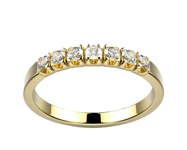 Alliance or jaune diamant Morgane