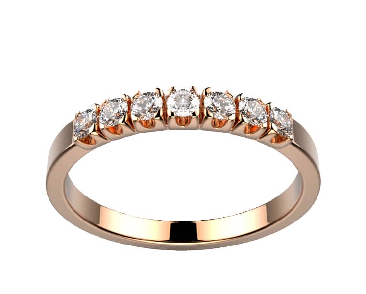 Alliance or rose diamant Morgane