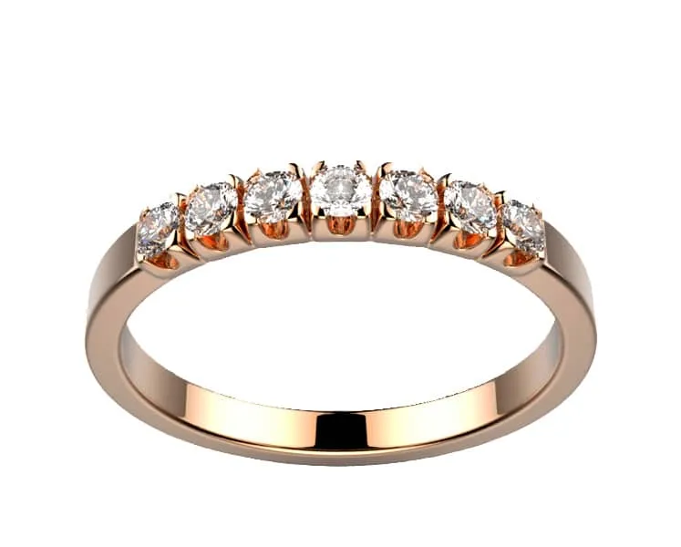 Alliance or rose diamant Morgane