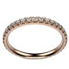 Alliance Diamant femme or rose Promesse tour complet