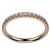 Alliance Diamant femme or rose Promesse tour complet