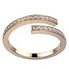 Alliance diamant or rose Brocéliande spirale