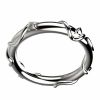 Alliance femme originale jonc or blanc Tivoli 2 mm