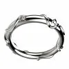 Alliance femme originale jonc or blanc Tivoli 2 mm