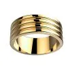 Alliance homme en or jaune modèle Constance 3 sillons