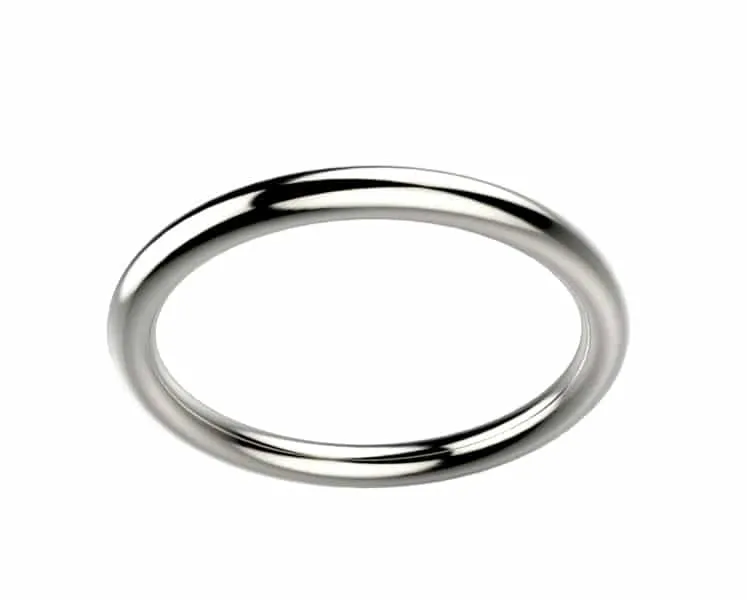 Alliance femme or blanc Clio